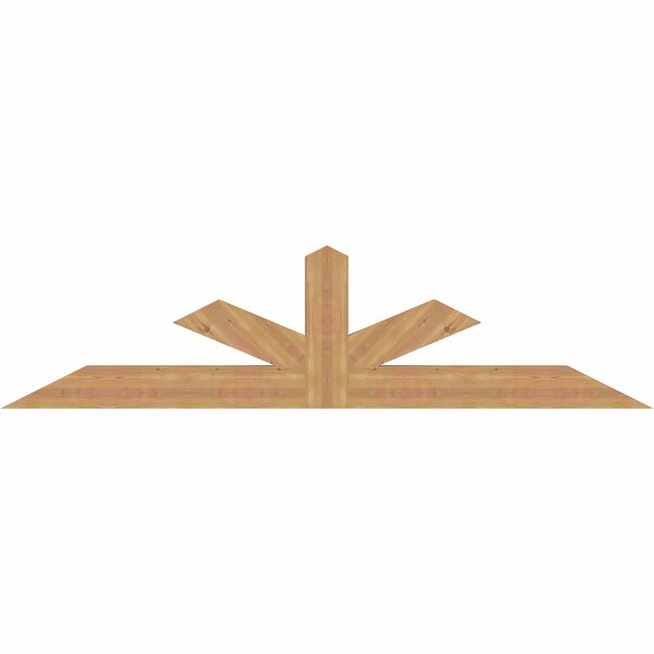 Ekena Millwork Saratoga Smooth Timber Gable Bracket, Western Red Cedar, 84"W x 21"H x 3 1/2"D x 5 1/2"F, 6/12 Pitch GBW084X21X0406SAR00SWR - main